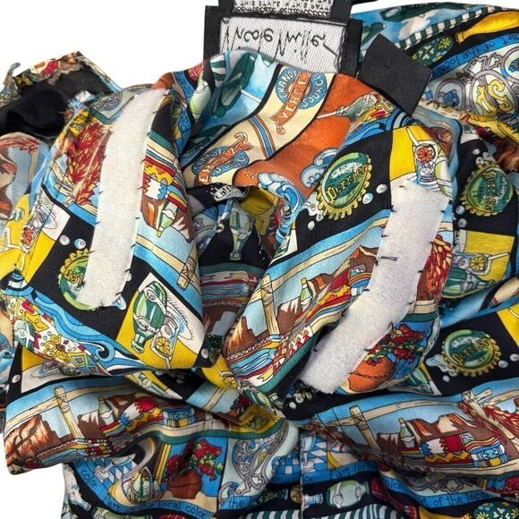 Rare 1992 Nicole Miller Perrier Silk Top Sz Small - Picture 4 of 10